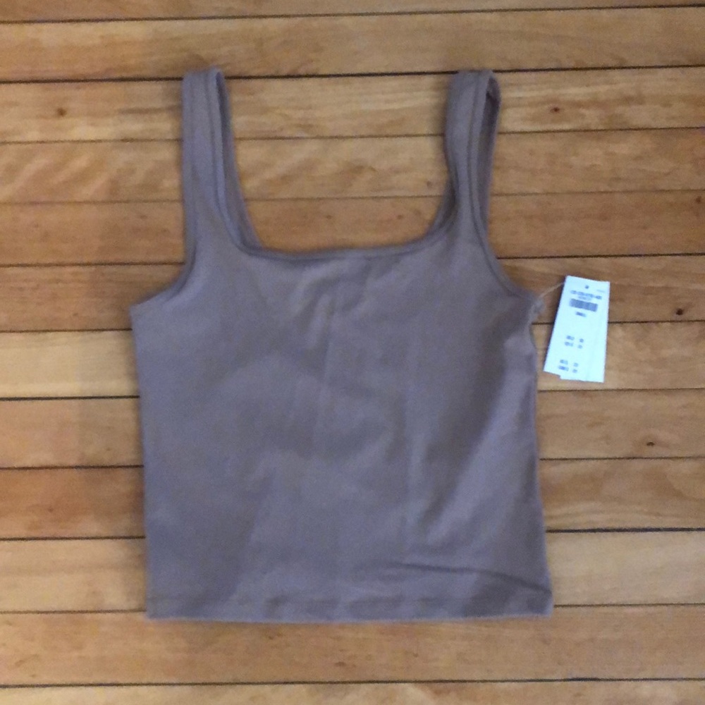 A&F brown cropped tank